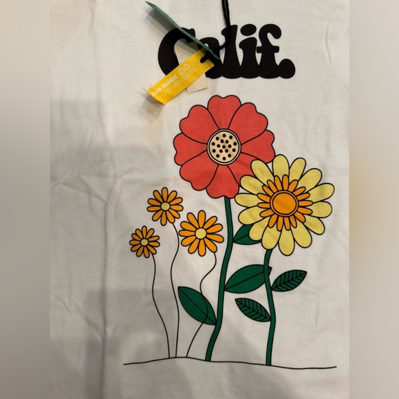 NWT Hundred Pieces California 70’s Flower Printed Tee Shirt - Picture 6 of 6